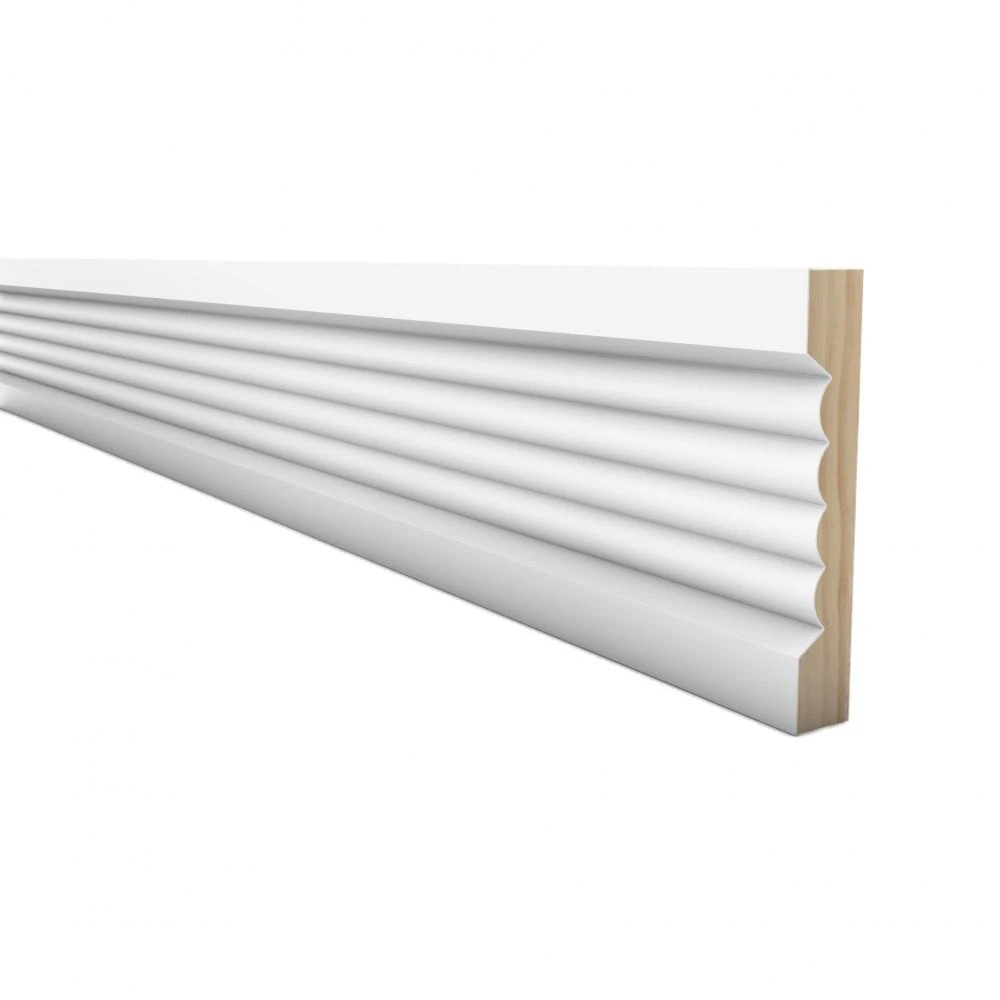 Leader 2.4m White Primed Ribbed Base Moulding (120096) 3 Leader 2.4m White Primed Ribbed Base Moulding (120096)