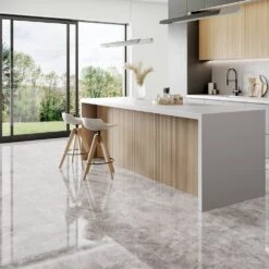 Liberty Floors Agios Cinzento - Lustre Stone 8mm High Gloss Laminate Flooring (225701) -Famous Flooring Store agios cinzento lustre stone 8mm high gloss laminate flooring 225701 p91931 208568 image