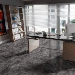 Liberty Floors Agios Scuro - Lustre Stone 8mm High Gloss Laminate Flooring (225703) -Famous Flooring Store agios scuro lustre stone 8mm high gloss laminate flooring 225703 p91933 208577 image