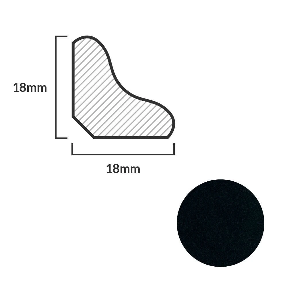 Leader Black Laminate Scotia Beading (2.4m) 4 Leader Black Laminate Scotia Beading (2.4m) - Image 2