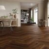 Liberty Floors Chestnut Oak - Manor Herringbone Parquet 14mm Engineered Real Wood Flooring (284294) -Famous Flooring Store chestnut oak manor herringbone parquet 14mm engineered real wood flooring 284294 p117142 240992 image