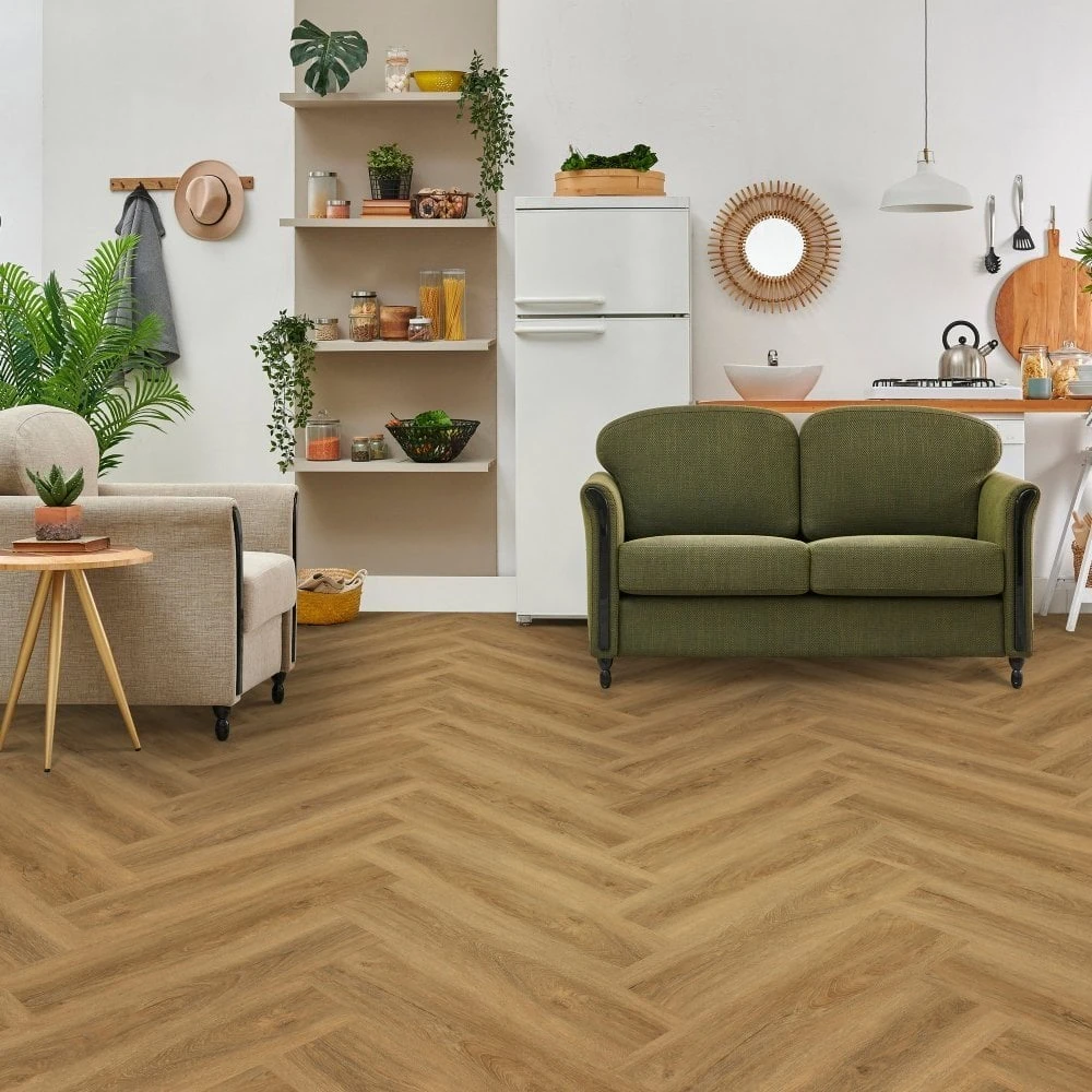 Liberty Floors Cottage Oak - Lifestyle SPC Herringbone 5.5mm Rigid Core Vinyl Flooring (307816) 3 Liberty Floors Cottage Oak - Lifestyle SPC Herringbone 5.5mm Rigid Core Vinyl Flooring (307816)