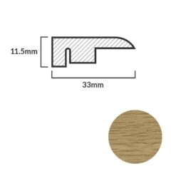 Leader Light Oak Laminate End Profile Door Bar (1m) 5 Leader Light Oak Laminate End Profile Door Bar (1m) -Famous Flooring Store light oak laminate end profile door bar 1m p84898 191801 image