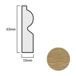 Leader Light Oak Torus Laminate Skirting Board (2.4m) -Famous Flooring Store light oak torus laminate skirting board 2 4m p84900 191806 image