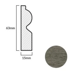 Leader Medium Grey Torus Laminate Skirting Board (2.4m) -Famous Flooring Store medium grey torus laminate skirting board 2 4m p84930 191867 image