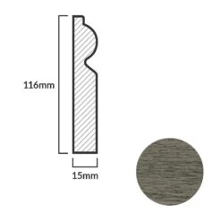 Leader Medium Grey Torus Laminate Skirting Board (2.4m) -Famous Flooring Store medium grey torus laminate skirting board 2 4m p84930 191868 image