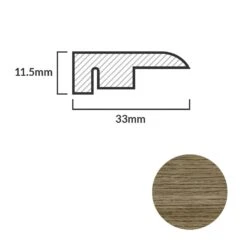 Leader Medium Oak Laminate End Profile Door Bar (1m) 5 Leader Medium Oak Laminate End Profile Door Bar (1m) -Famous Flooring Store medium oak laminate end profile door bar 1m p84910 191832 image