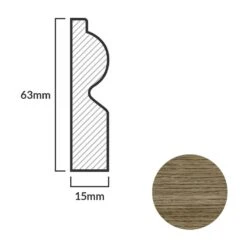 Leader Medium Oak Torus Laminate Skirting Board (2.4m) -Famous Flooring Store medium oak torus laminate skirting board 2 4m p84912 191837 image