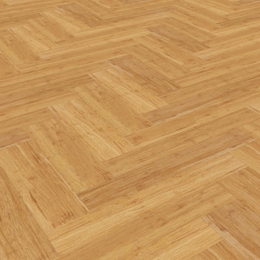Liberty Floors Natural Bamboo - Herringbone Parquet 10mm Solid Real Wood Flooring (249973) 4 Liberty Floors Natural Bamboo - Herringbone Parquet 10mm Solid Real Wood Flooring (249973) - Image 2