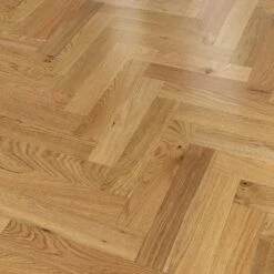 Liberty Floors Natural Oak - Herringbone Parquet 14mm Engineered Real Wood Flooring (219384) -Famous Flooring Store natural oak herringbone parquet 14mm engineered real wood flooring 219384 p85832 201389 image