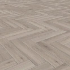 Kronotex Oak Silver - Herringbone 8mm Laminate Flooring (222940) -Famous Flooring Store oak silver herringbone 8mm laminate flooring 222940 p89187 204905 image