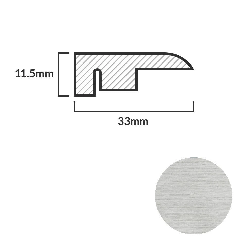 Leader Off-White Laminate End Profile Door Bar (1m) 4 Leader Off-White Laminate End Profile Door Bar (1m) - Image 2
