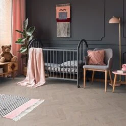 Liberty Floors Pebble Grey Oak - Herringbone Parquet 14mm Engineered Real Wood Flooring (219386) -Famous Flooring Store pebble grey oak herringbone parquet 14mm engineered real wood flooring 219386 p85834 207318 image