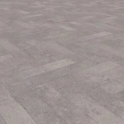 Kronotex Pesaro Cement - Herringbone 8mm Laminate Flooring (222942) -Famous Flooring Store pesaro cement herringbone 8mm laminate flooring 222942 p89189 204893 image