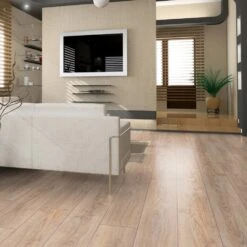 New Release 13 Kronotex Whitewashed Oak - Exquisite 8mm Laminate Flooring (160193)